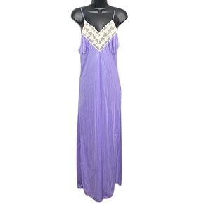 Val Mode VINTAGE Large Light Purple Slip Dress Long Nightgown